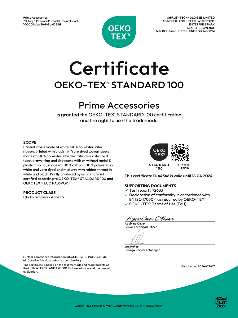 oeko_tex Certificate